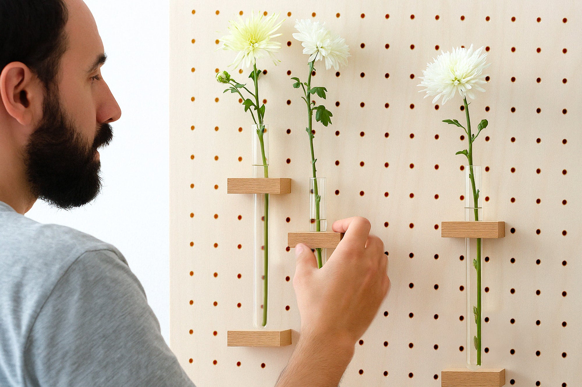 Soliflore solo - Porte-fleur pour Pegboard