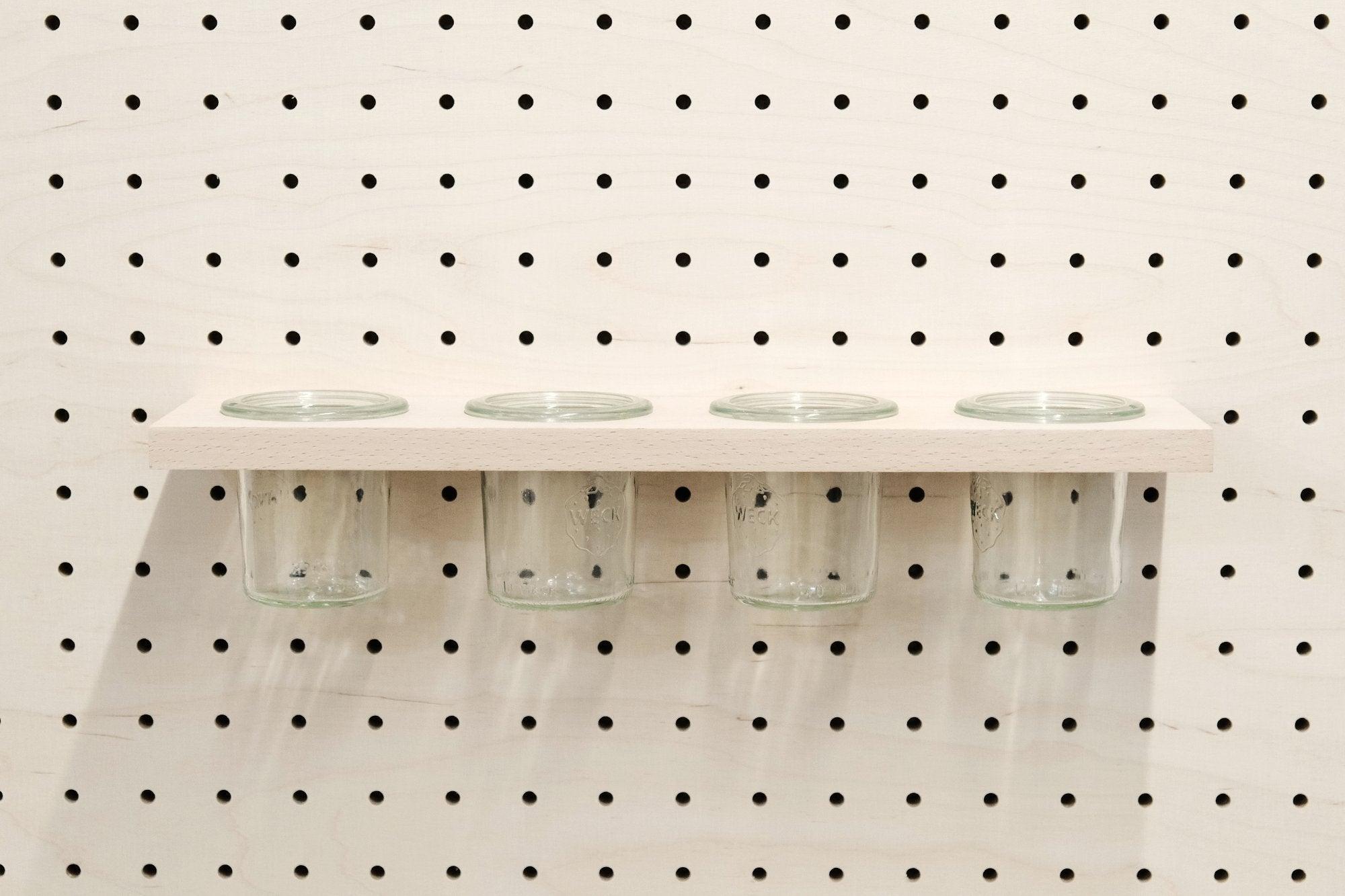 Porte bocaux - étagère pour épices et perles - accessoire pour Pegboard - Quark