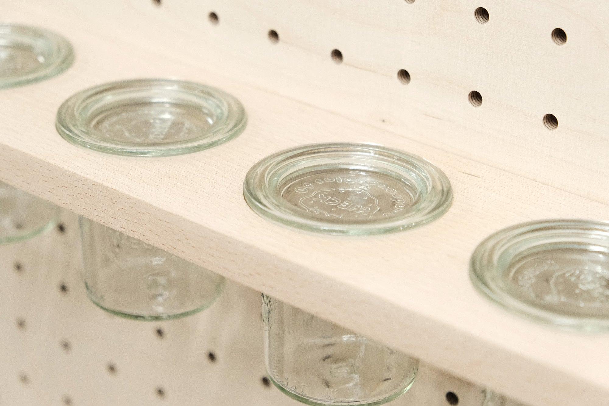 Porte bocaux - étagère pour épices et perles - accessoire pour Pegboard - Quark