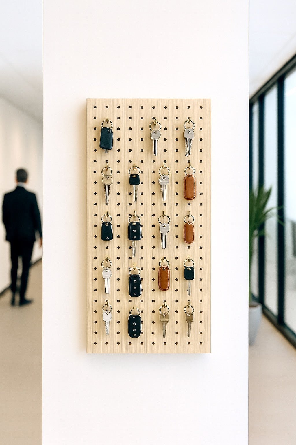 Un pegboard dans l’entrée : la touche déco qui range (vraiment) vos clés - Aire