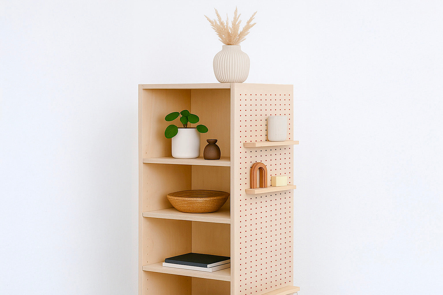 Tour de rangement perforée - Pegboard casier de rangement sur roulettes