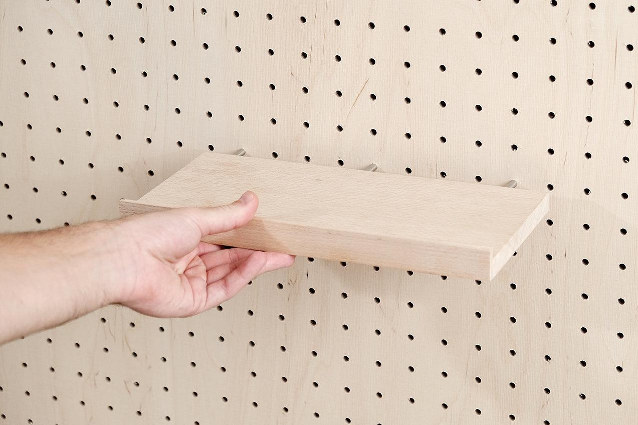 Wooden Pegboard Shelf - The solid wood wall shelf for your everyday life
