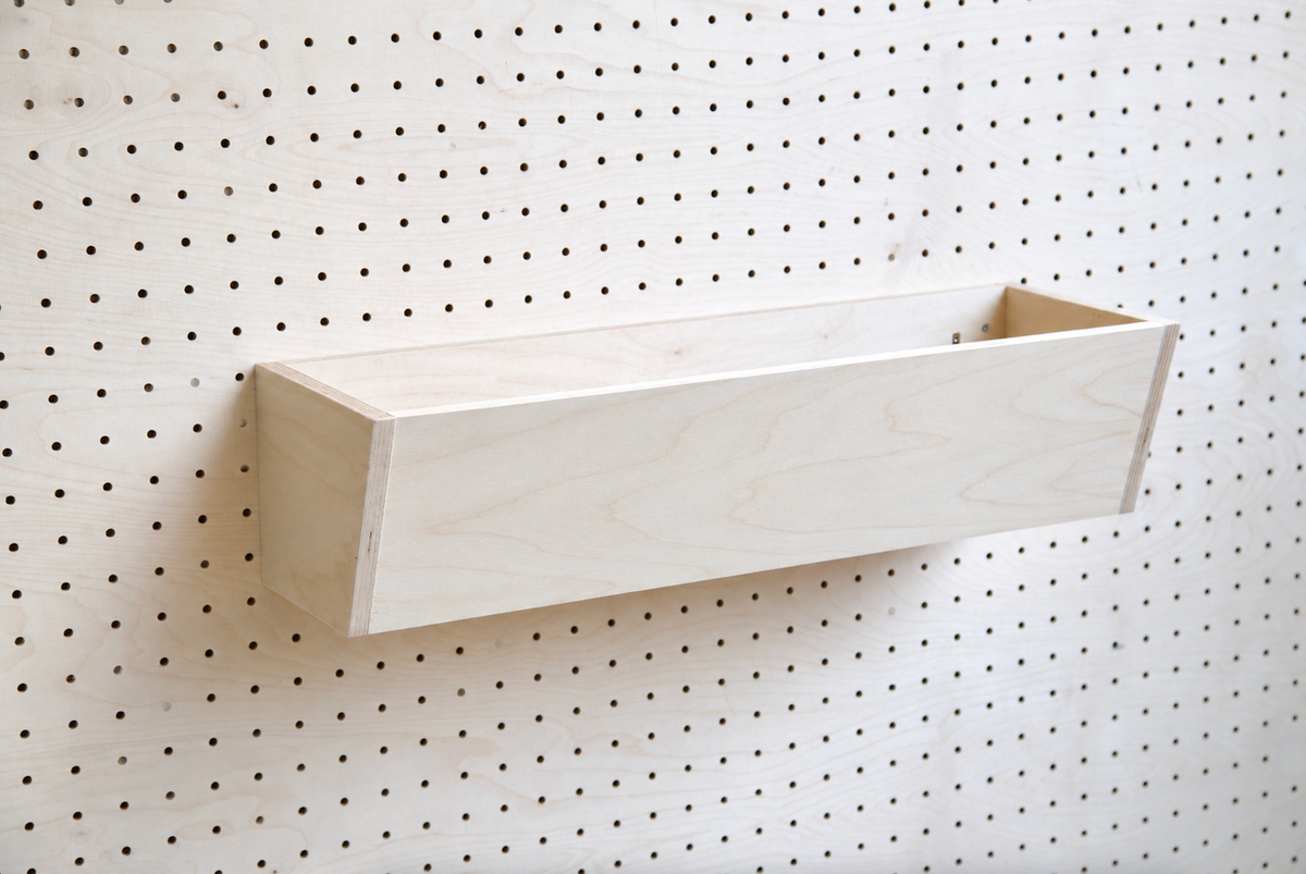 Wooden Pegboard Tray – Wall-Mounted Storage Bin