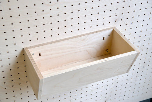 Wooden Pegboard Tray – Wall-Mounted Storage Bin