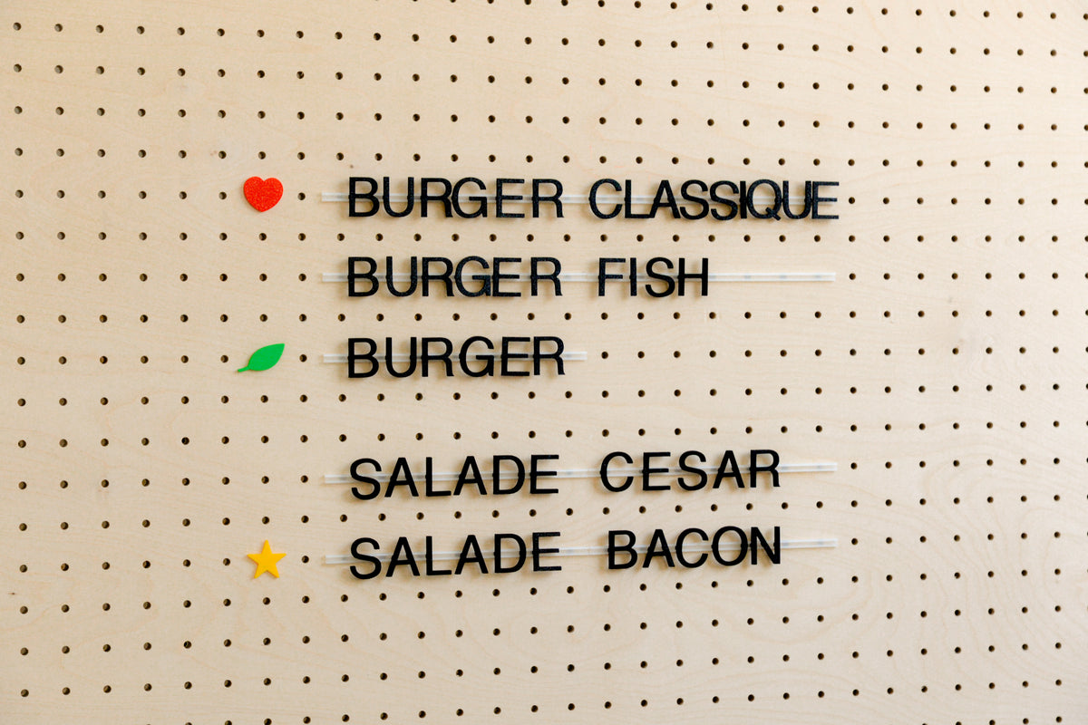 Pictogrammes pour pegboard – cœur, feuille, étoile en impression 3D