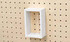 Vitrine à produits pour pegboard – présentoir mural panneau perforé