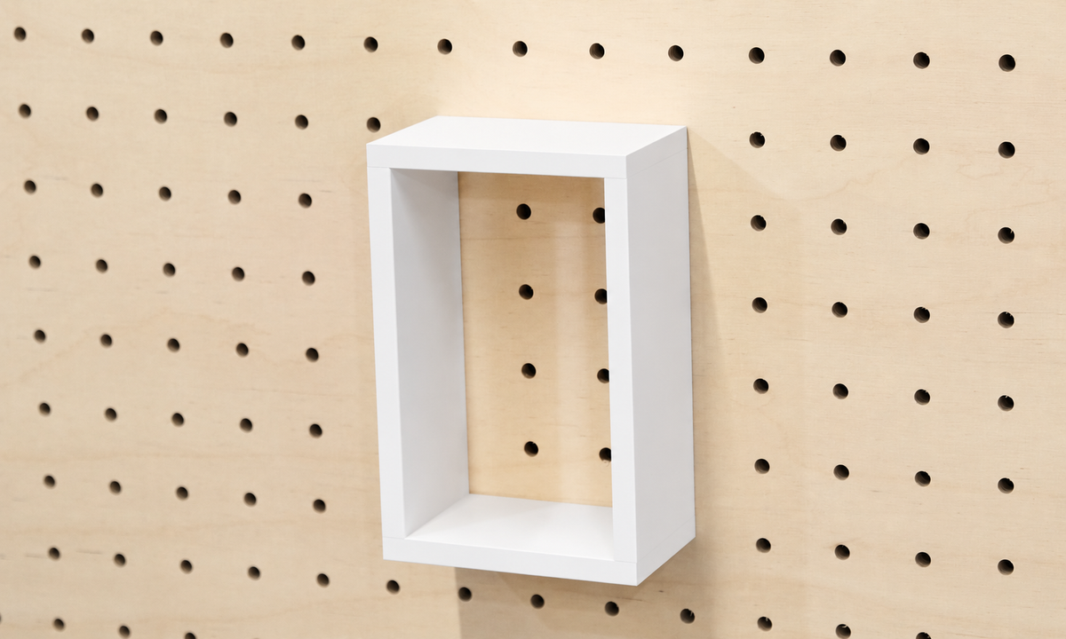 Vitrine à produits pour pegboard – présentoir mural panneau perforé