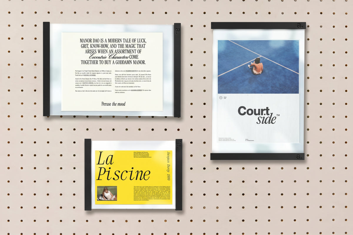 Porte-affiche en plexi pour pegboard – accessoire pour panneau perforé Aire