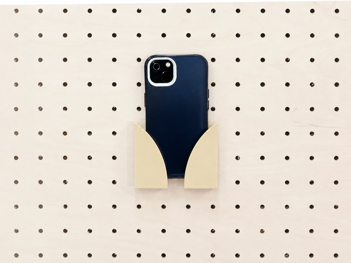 Porte-téléphone mural pour pegboard – Beige