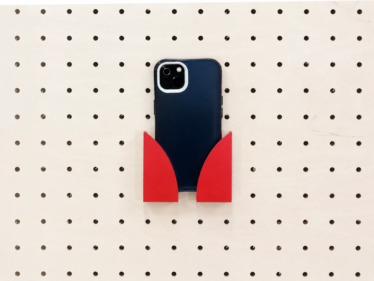 Porte-téléphone mural pour pegboard – Rouge