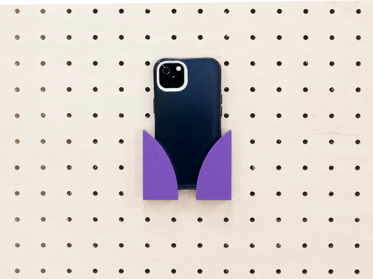 Porte-téléphone mural pour pegboard – Violet
