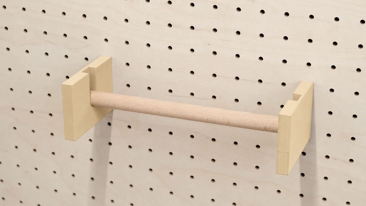 Porte-rouleau essuie-tout mural pour pegboard – panneau perforé cuisine