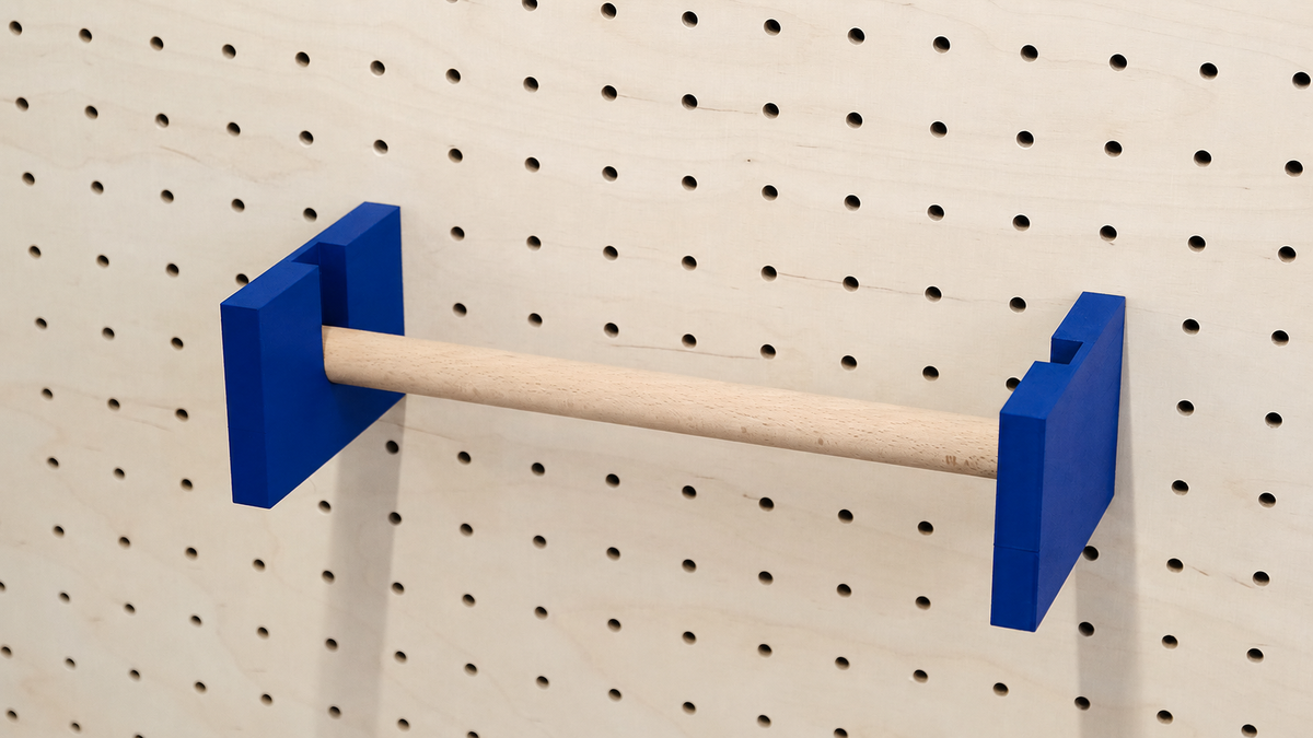 Porte-rouleau essuie-tout mural pour pegboard – panneau perforé cuisine
