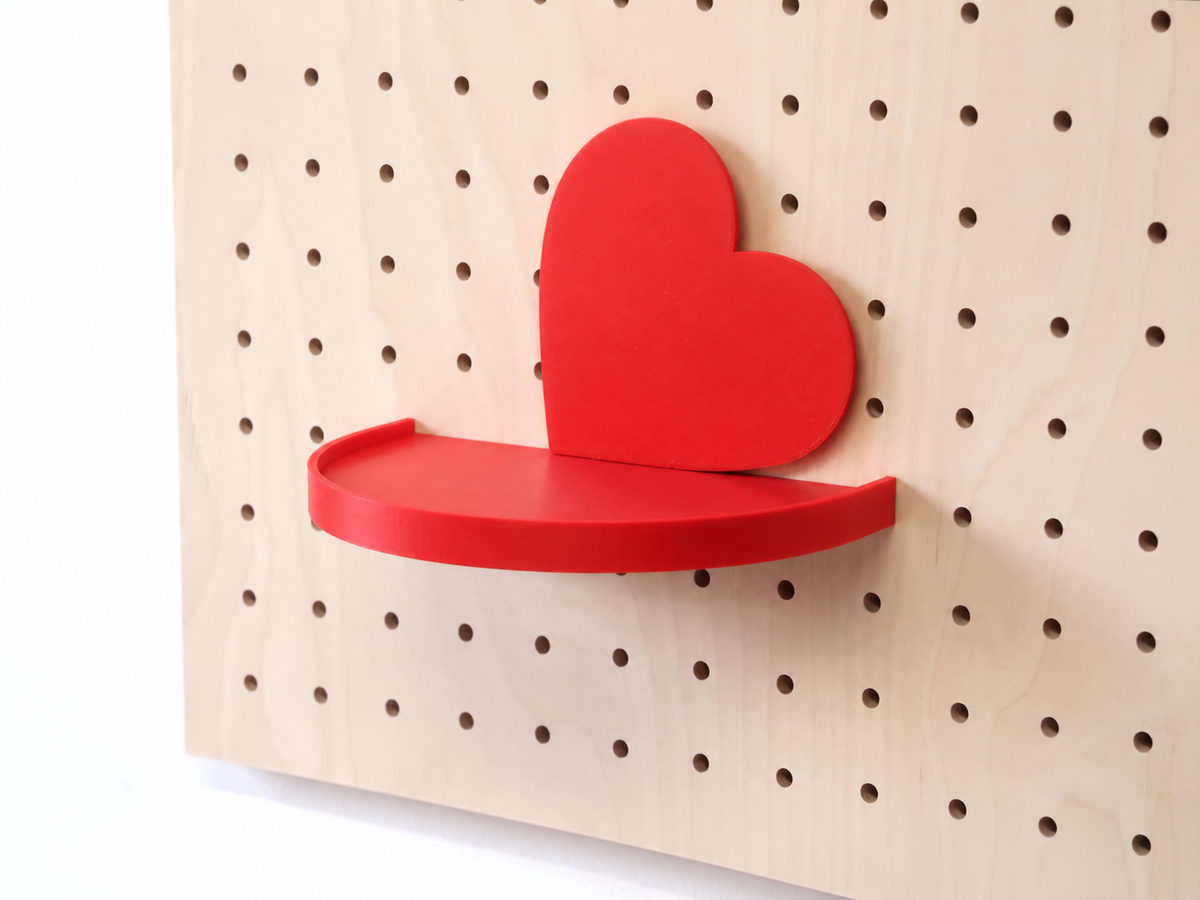 Étagère déco enfant nuage, cœur, soleil pour pegboard – tablette murale