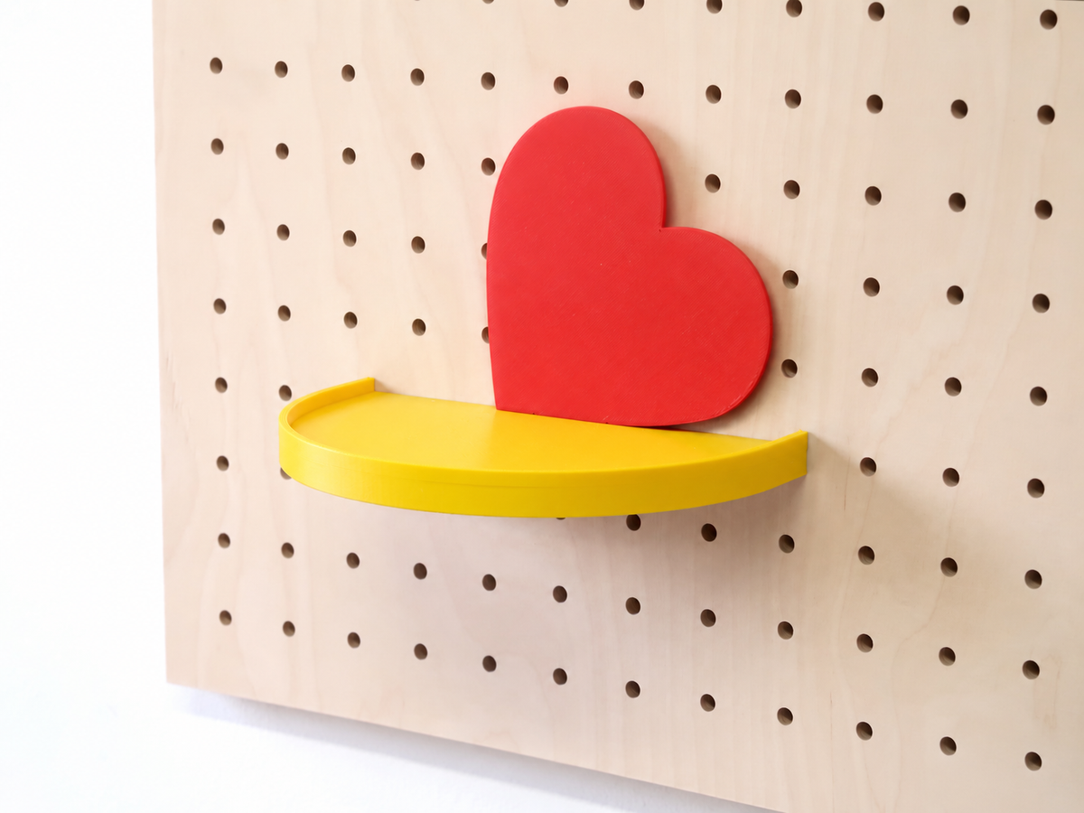 Étagère déco enfant nuage, cœur, soleil pour pegboard – tablette murale