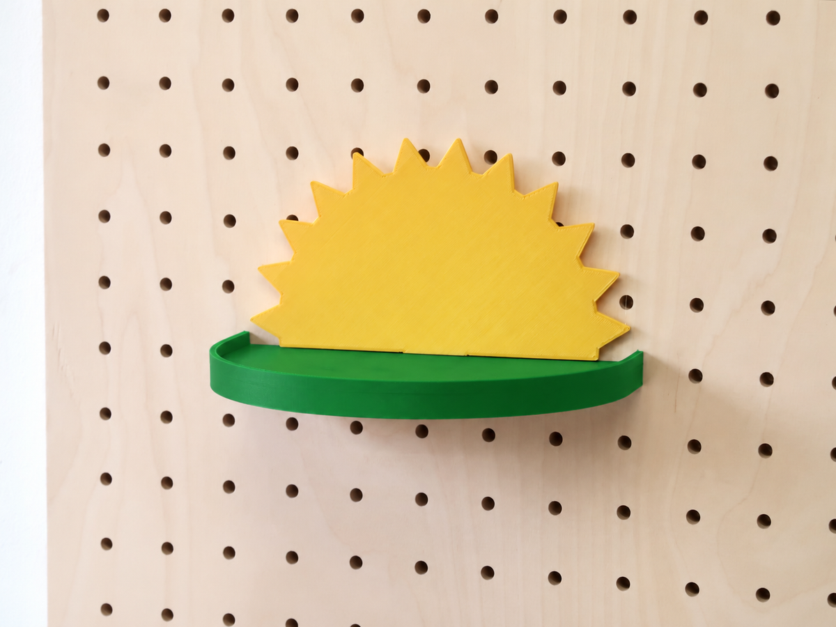 Étagère déco enfant nuage, cœur, soleil pour pegboard – tablette murale