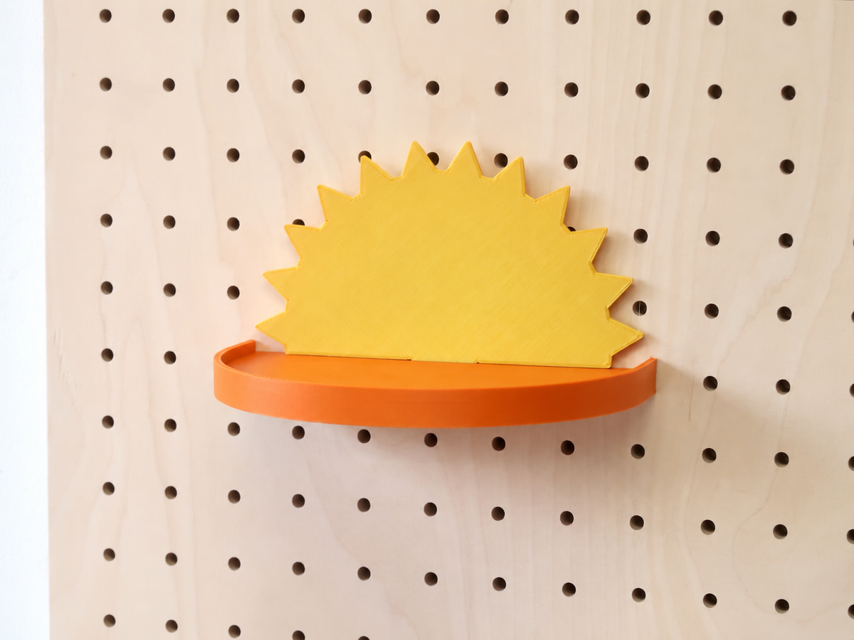 Étagère déco enfant nuage, cœur, soleil pour pegboard – tablette murale