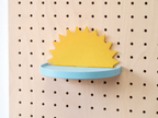 Étagère déco enfant nuage, cœur, soleil pour pegboard – tablette murale