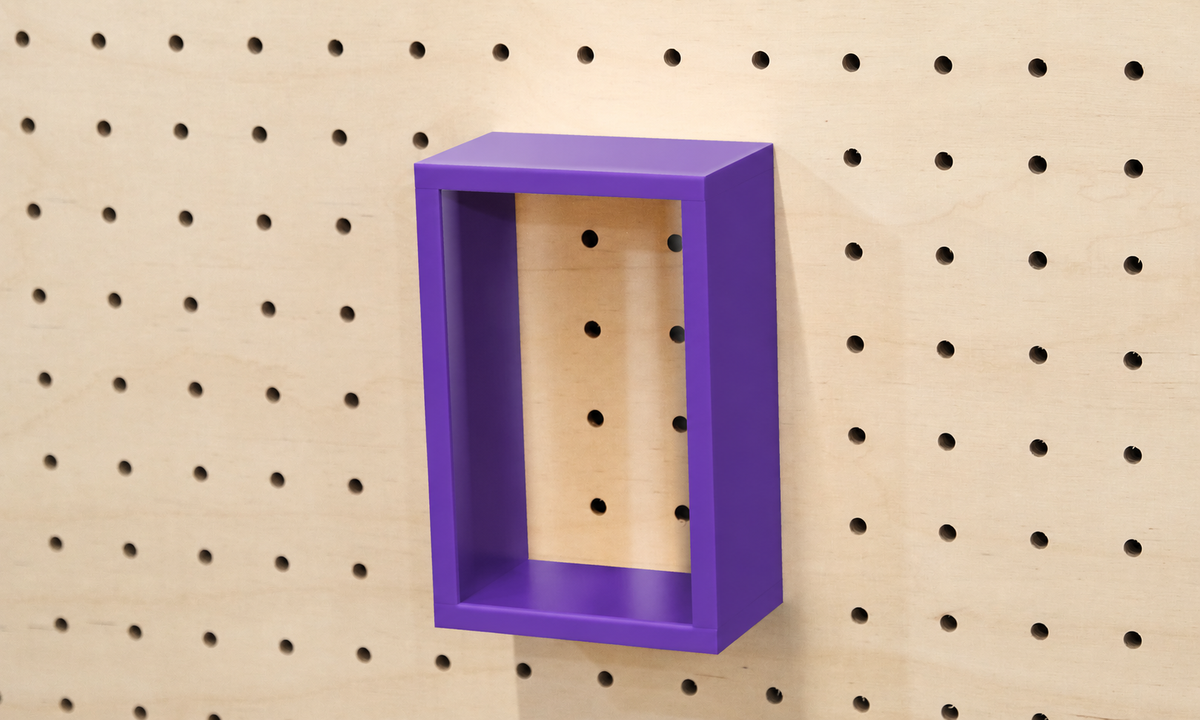 Vitrine à produits pour pegboard – présentoir mural panneau perforé