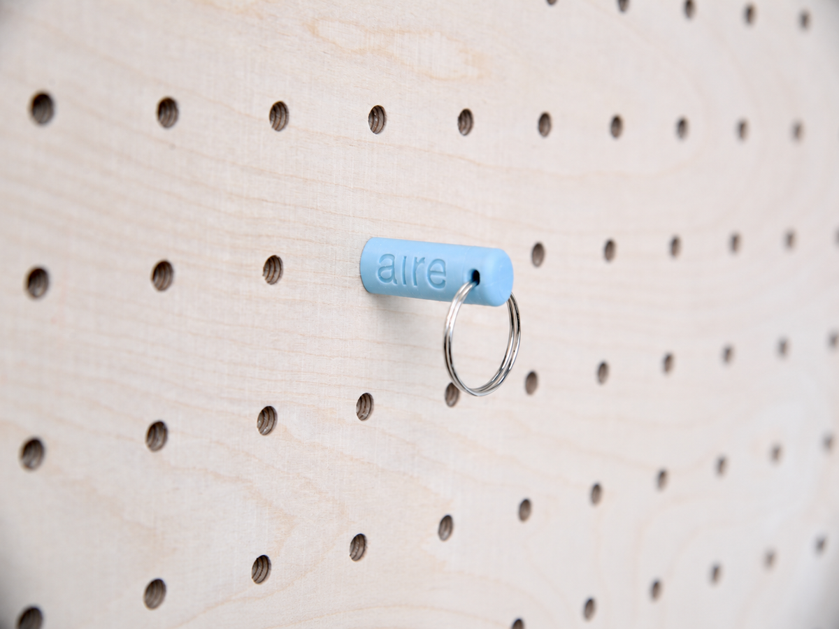 Porte-clés à anneau pour pegboard – Bleu Ciel