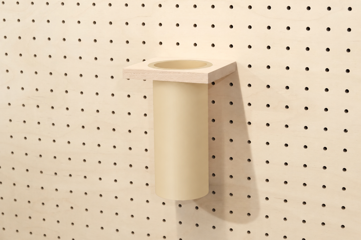 Pot à ustensiles pour pegboard – 20 cm / Beige