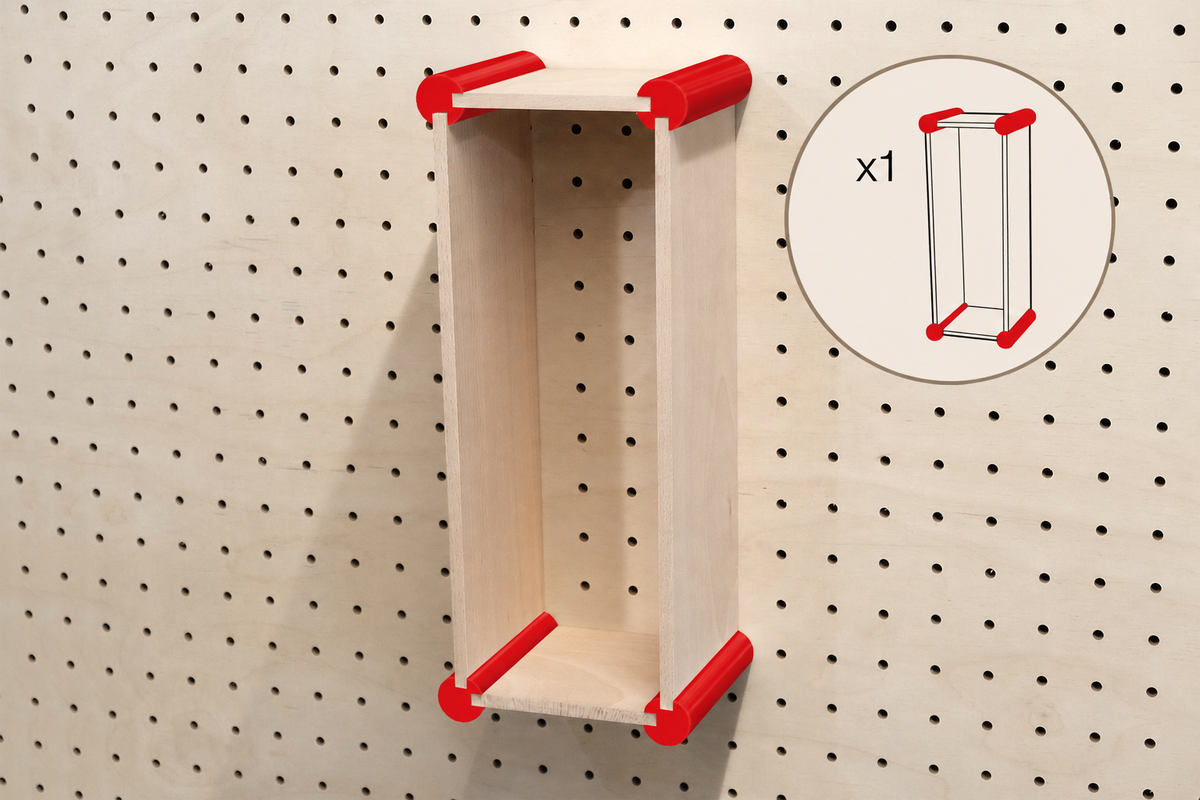 XL Storage Kit for Pegboard – Wall Storage Boxes for Large Objects