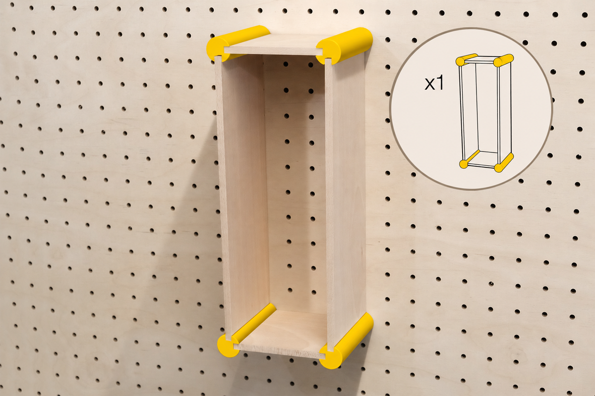 XL Storage Kit for Pegboard – Wall Storage Boxes for Large Objects