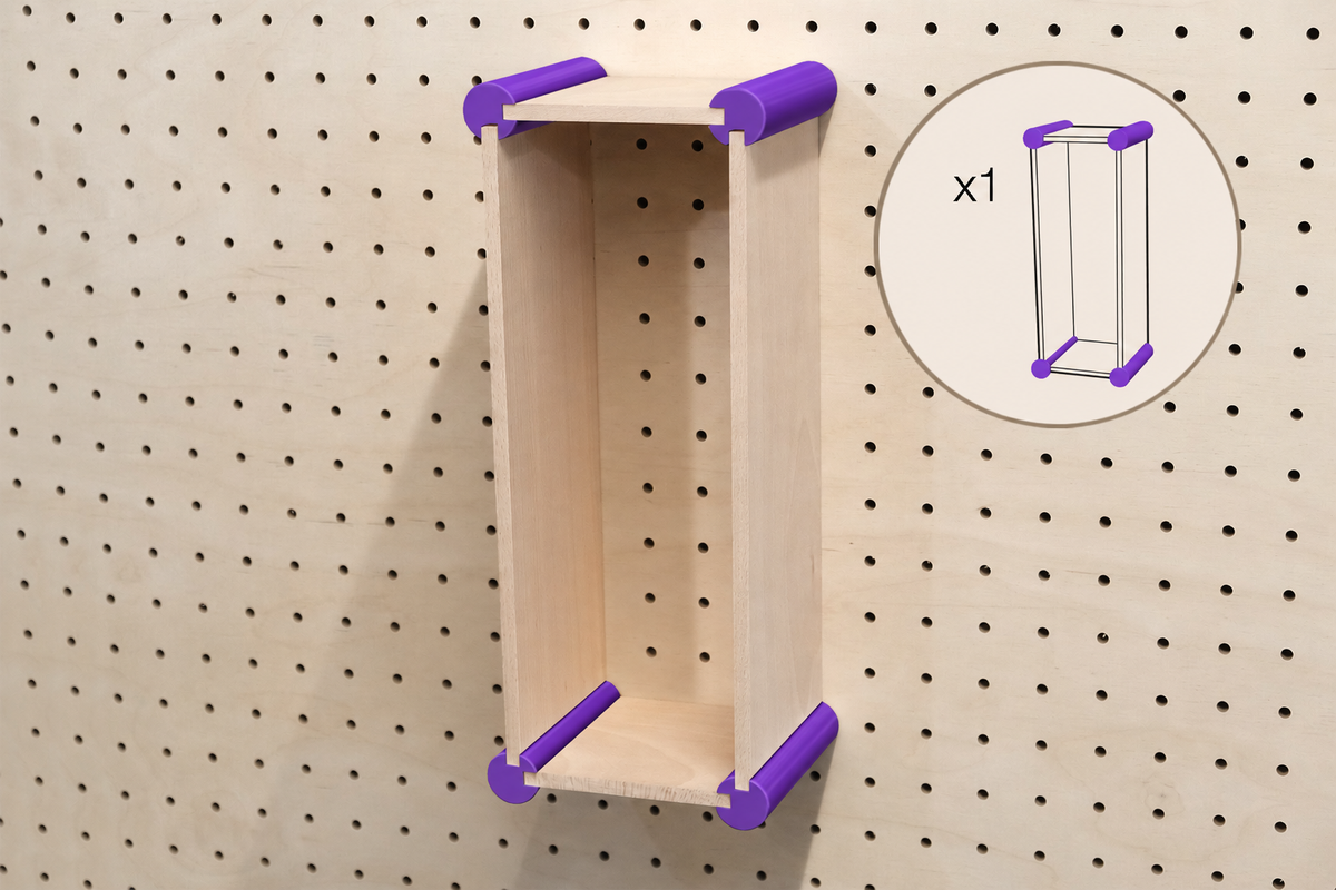 XL Storage Kit for Pegboard – Wall Storage Boxes for Large Objects