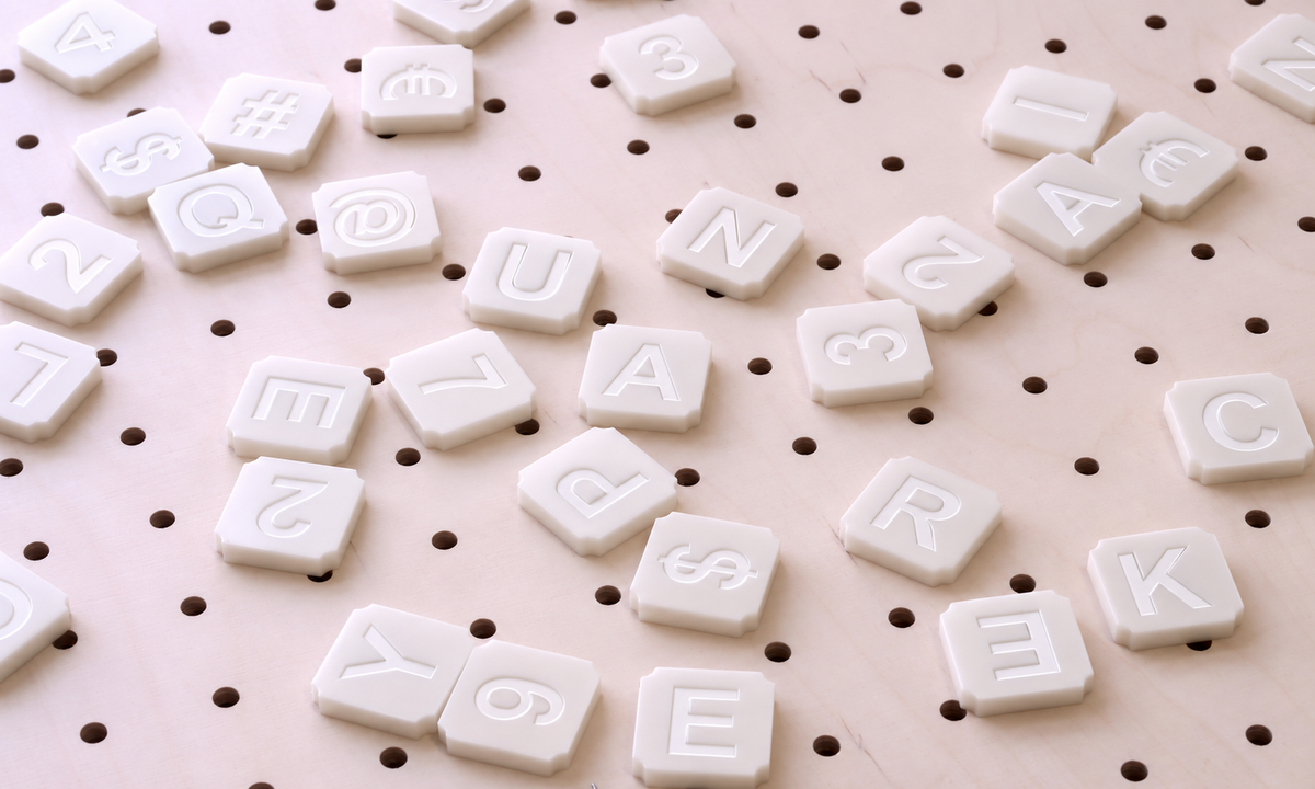 Colourful Scrabble Letters for Pegboard – Decorative Wall Signage