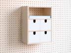 3-Section Storage Box for Pegboard – Wall Desk and A4 Paper Organiser