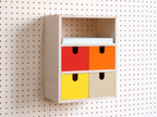 3-Section Storage Box for Pegboard – Wall Desk and A4 Paper Organiser