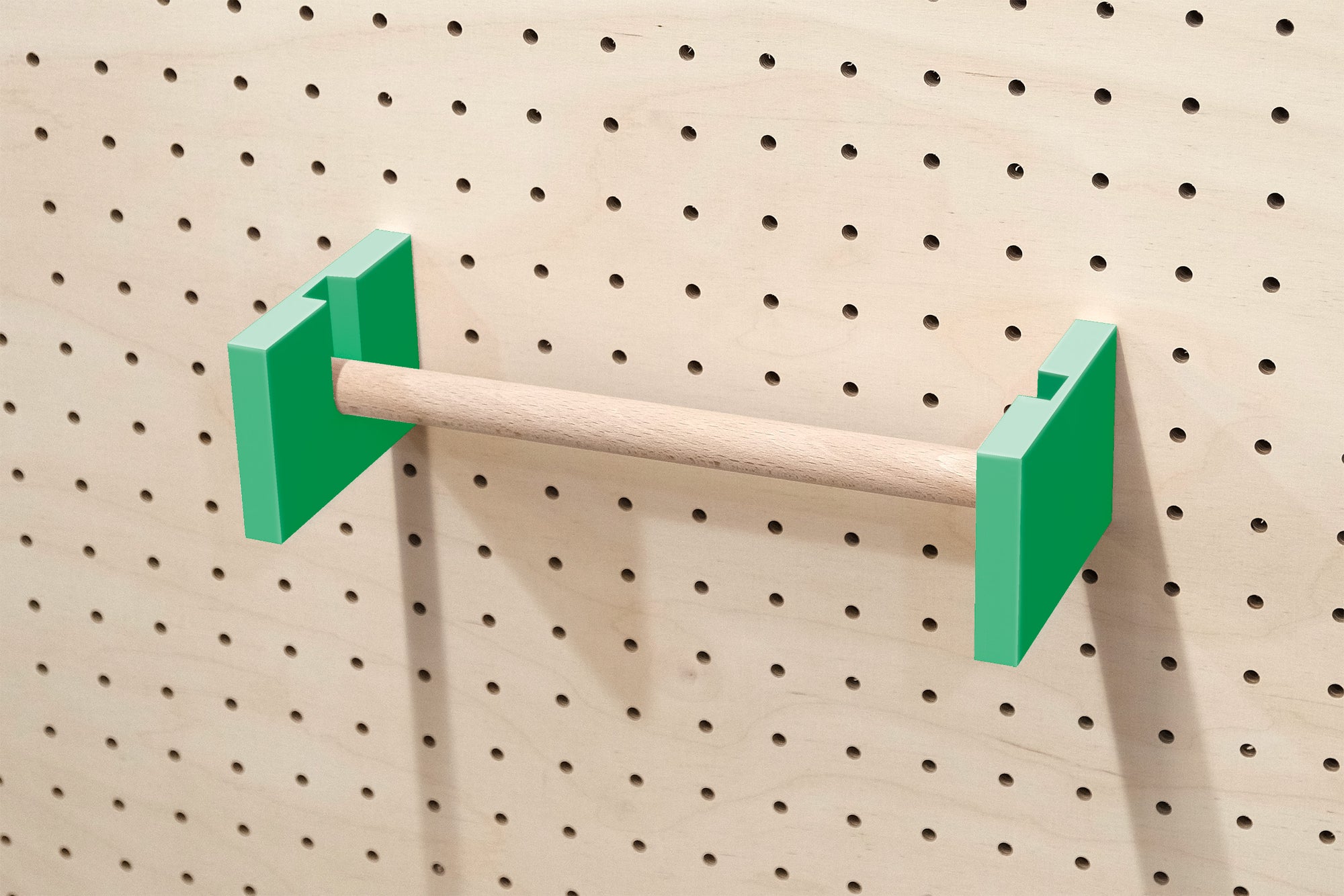 Paper towel roll holder for Pegboard