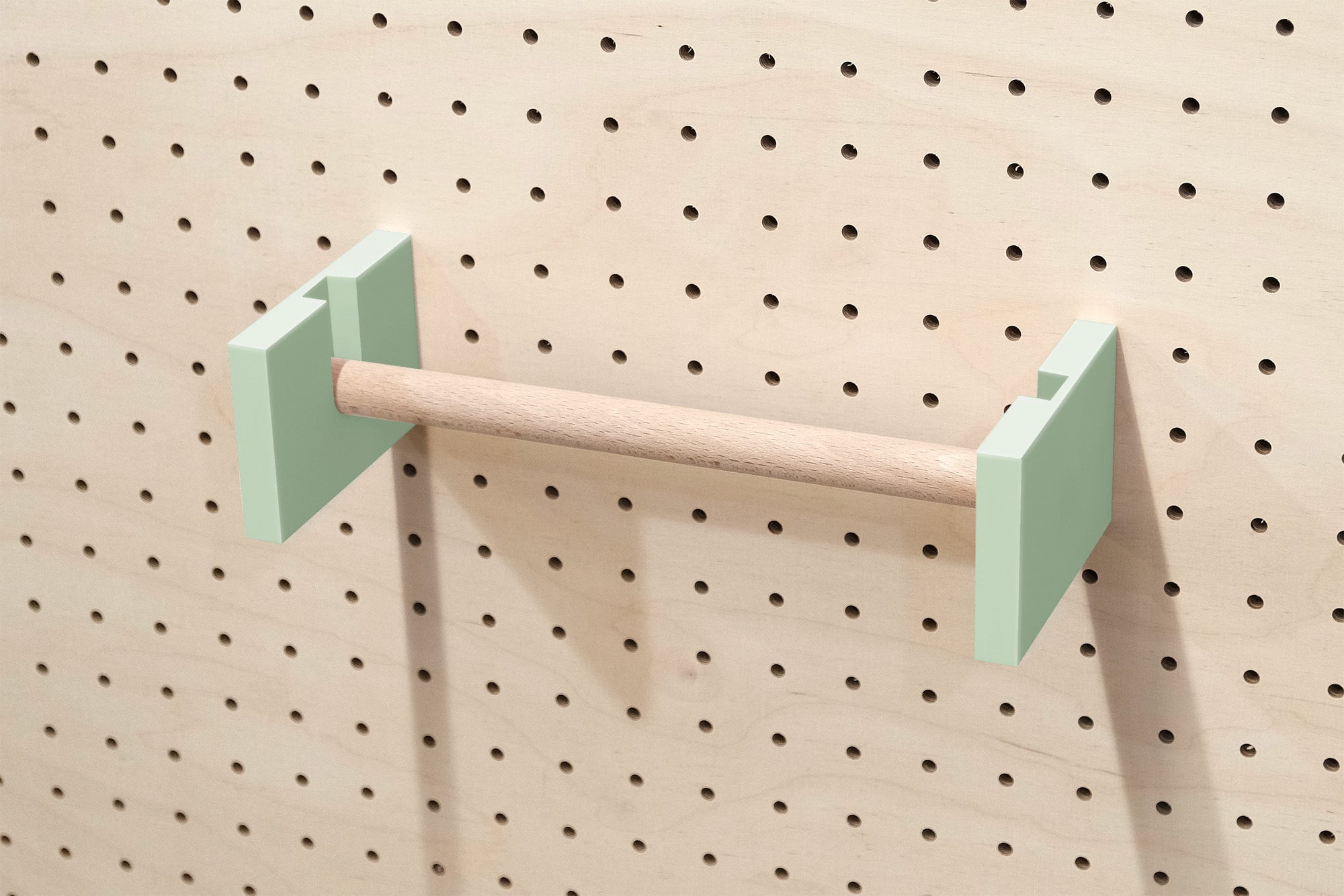 Paper towel roll holder for Pegboard
