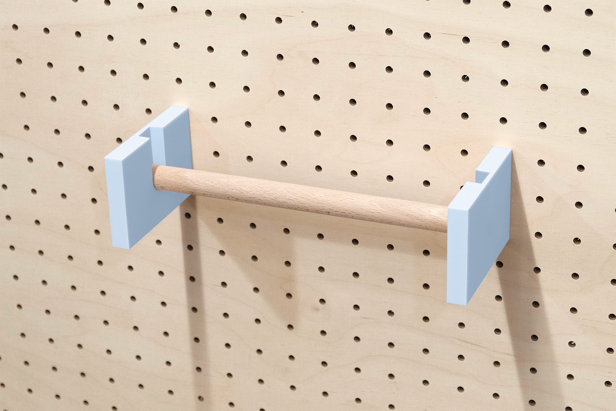 Paper towel roll holder for Pegboard