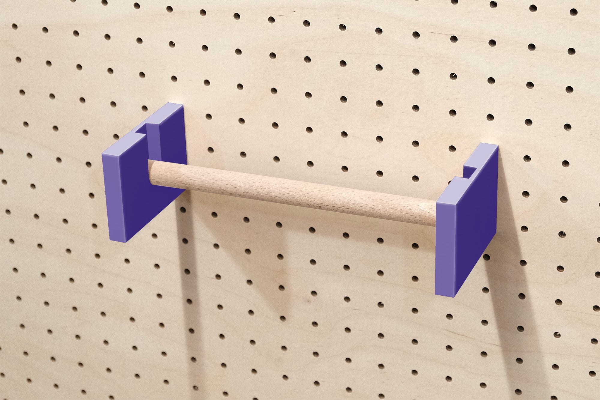 Paper towel roll holder for Pegboard
