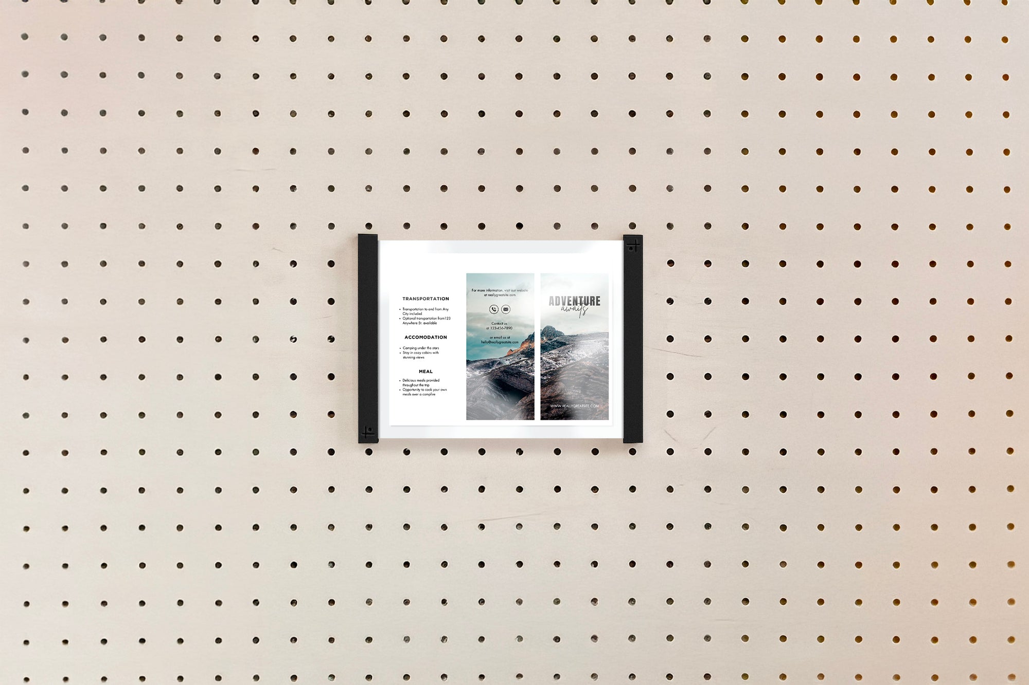 Plexi Information Support Poster Holder