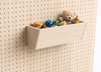 Bac en bois pour pegboard – rangement mural panneau perforé - Accessoires - Aire - A254-2 - 4