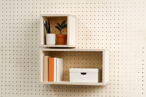Casier de rangement en bois pour pegboard – bac mural panneau perforé - Accessoires - Aire - A205-3 - 1