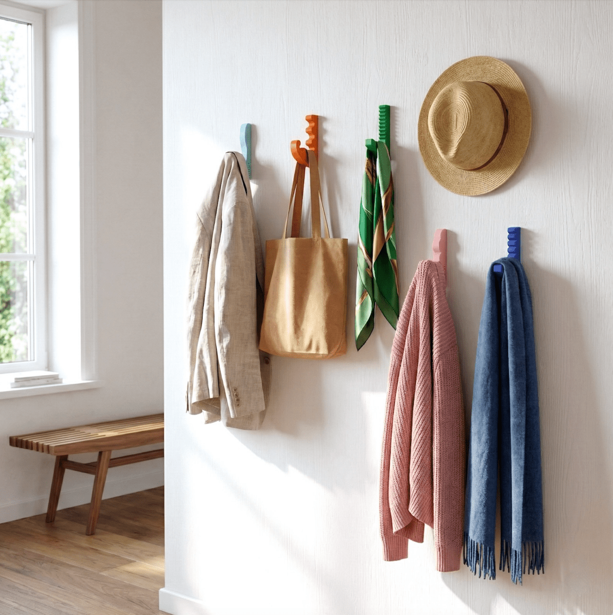 Crochets Muraux Colorés Aire - Patères murales déco et minimalistes - Crochets - Aire - A253-5 - 12