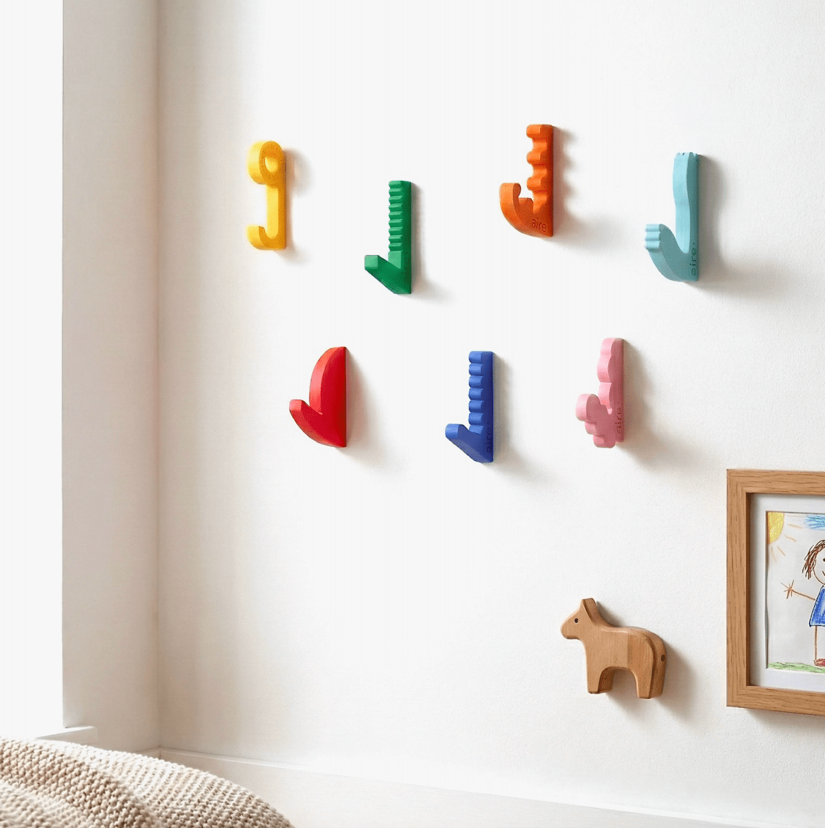 Crochets Muraux Colorés Aire - Patères murales déco et minimalistes - Crochets - Aire - M233-1 - 1