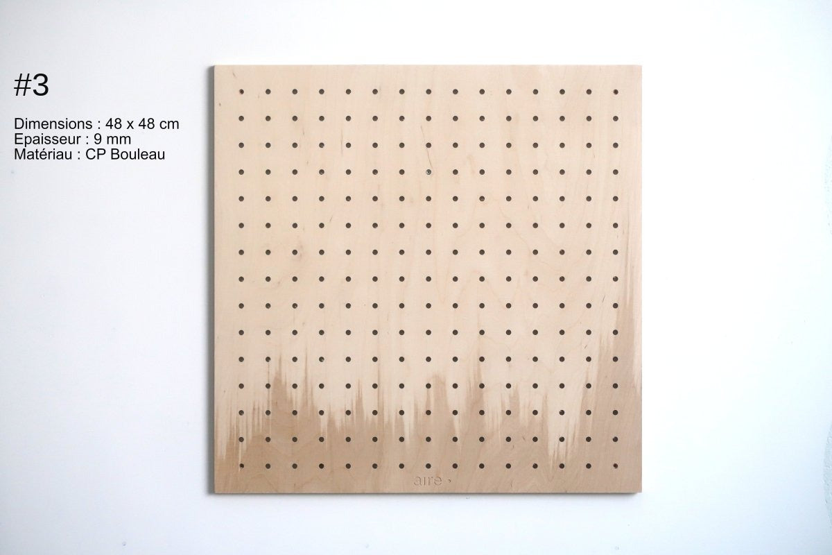 Pegboard bouleau en déstockage, pièce n°3 (48 x 48 cm)