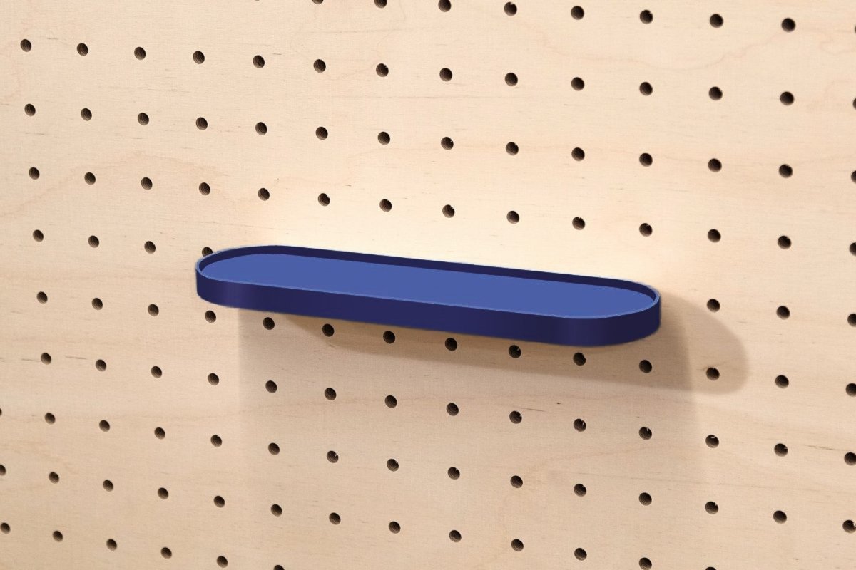 Étagère arrondie murale – tablette rétro pour pegboard - Accessoires - Aire - A83-28 - 14