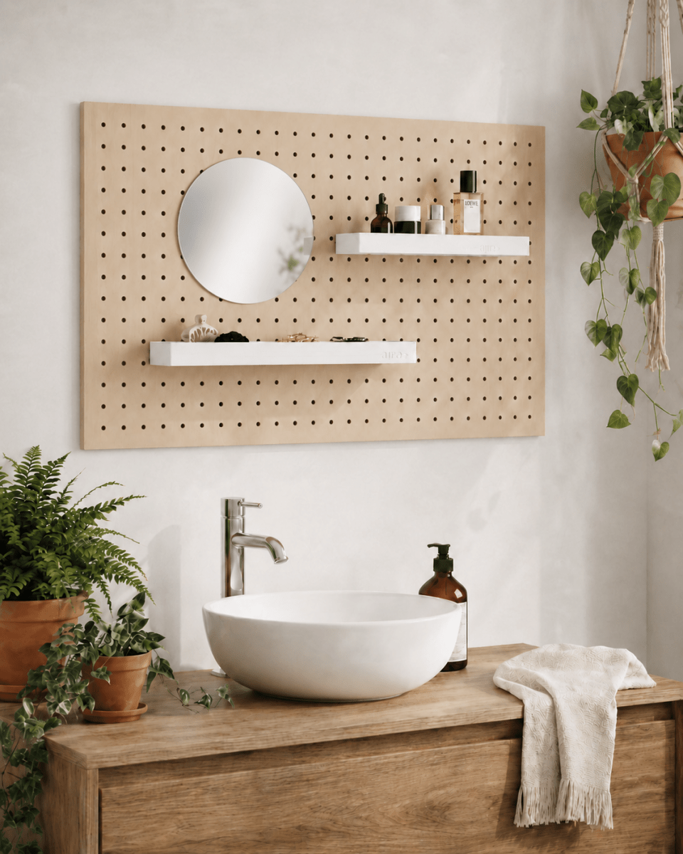 Étagère avec rebords pour pegboard – tablette murale de rangement - Aire -  - 49