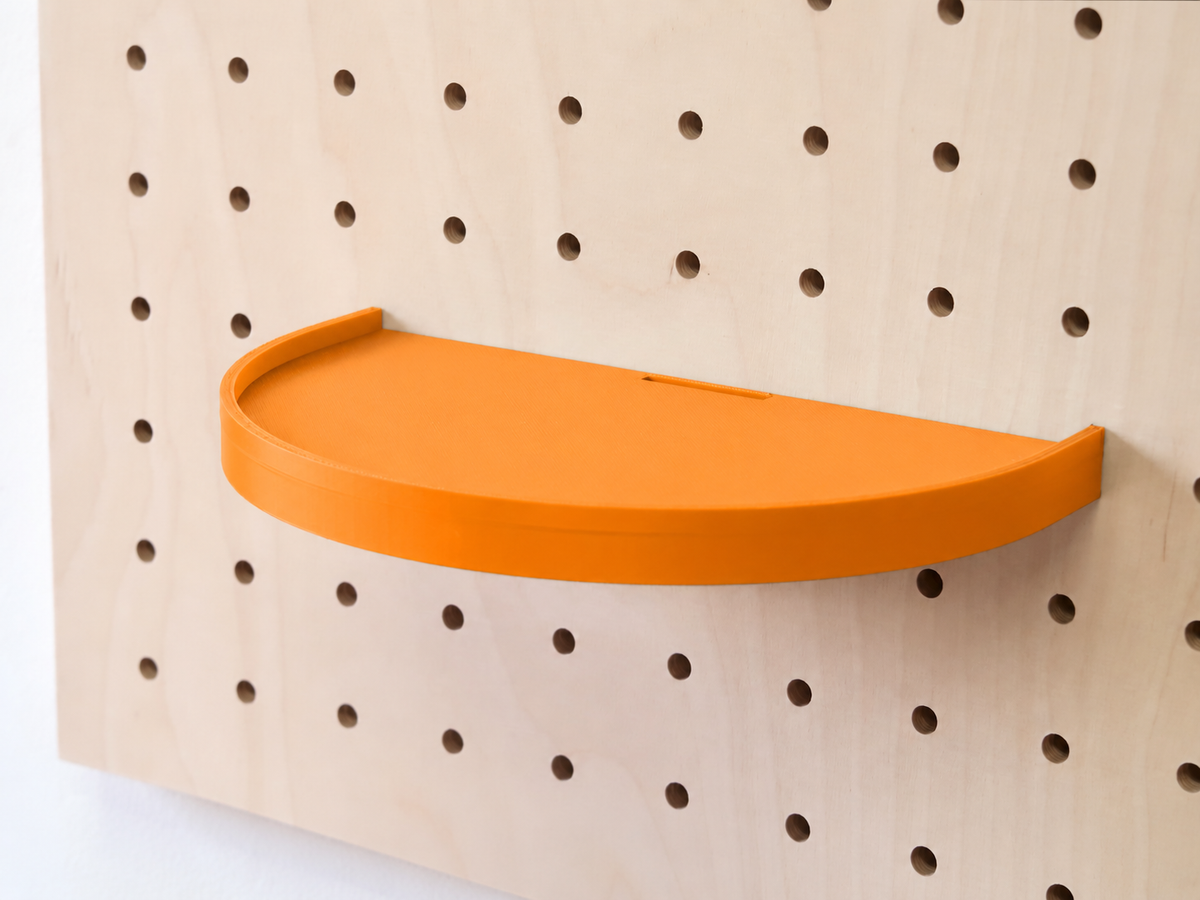 Étagère déco enfant nuage, cœur, soleil pour pegboard – Orange