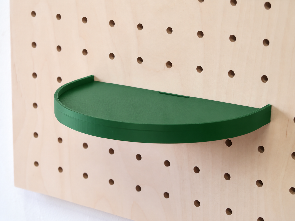 Étagère déco enfant nuage, cœur, soleil pour pegboard – Vert foncé