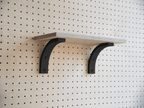 Estante de pared con escuadra para pegboard – Balda de madera para panel perforado - Aire -  - 17