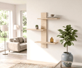 Etagère verticale - Pegboard vertical et ses trois tablettes en frêne massif - Aire -  - 1