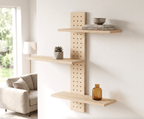 Etagère verticale - Pegboard vertical et ses trois tablettes en frêne massif - Aire -  - 3