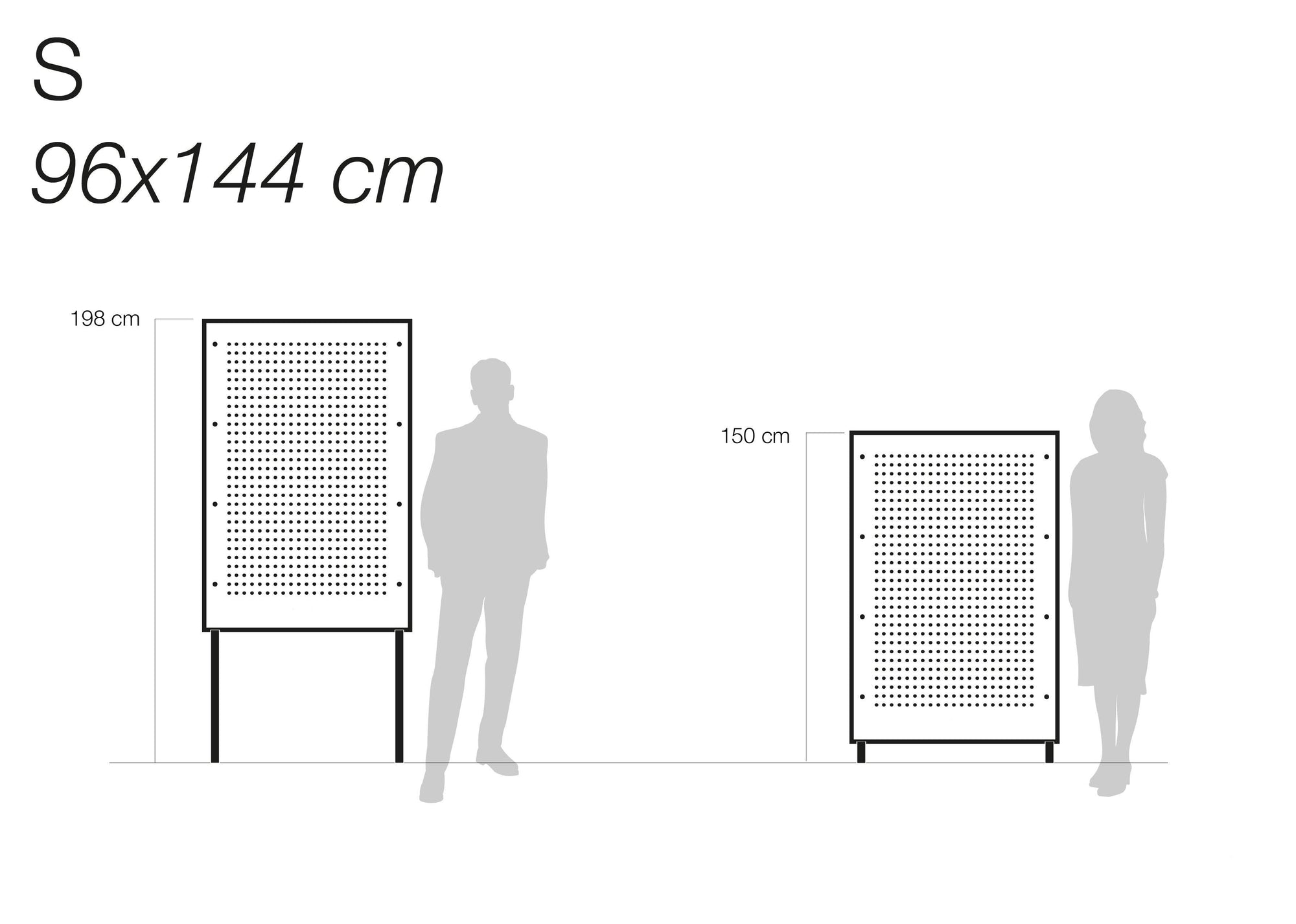 Pegboard FlexiMove: The mobile wall on casters made in France