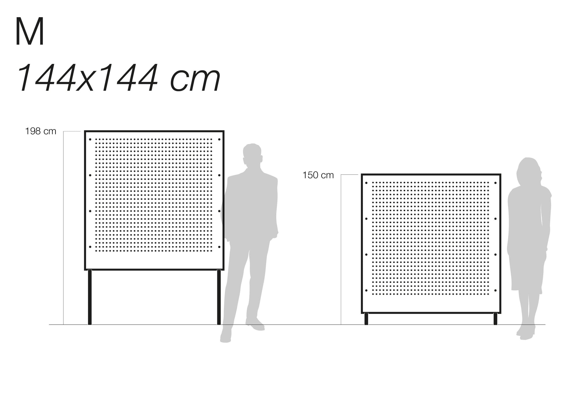 Pegboard FlexiMove: The mobile wall on casters made in France
